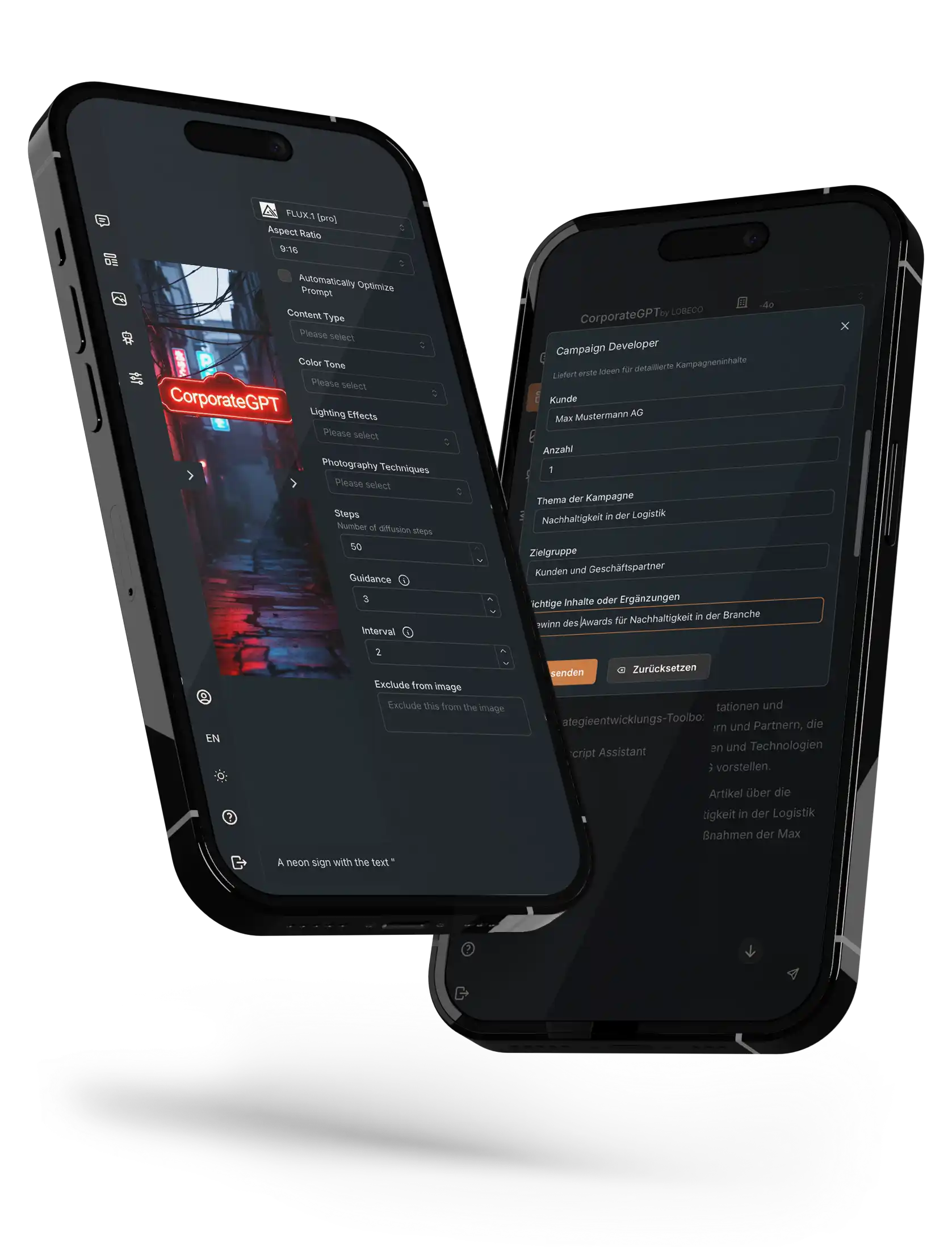 CorporateGPT on mobile
